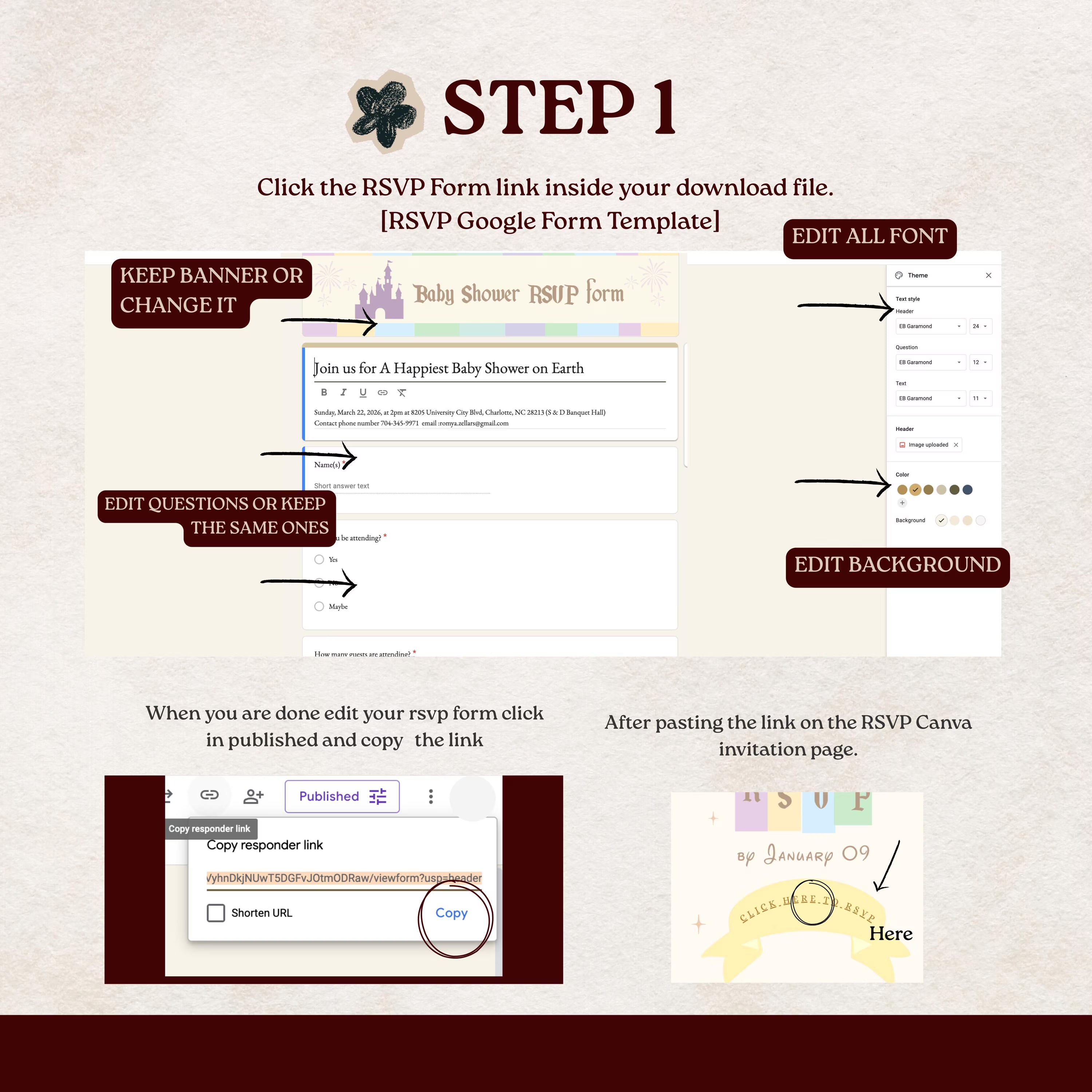babyland Baby Shower Website Invitation | Happiest Baby Shower On Earth | Mini Baby Shower Canva Website Template with Music