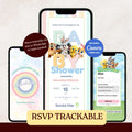 Baby Looney Tunes Baby Shower Website Template | Editable Canva Invitation with Music