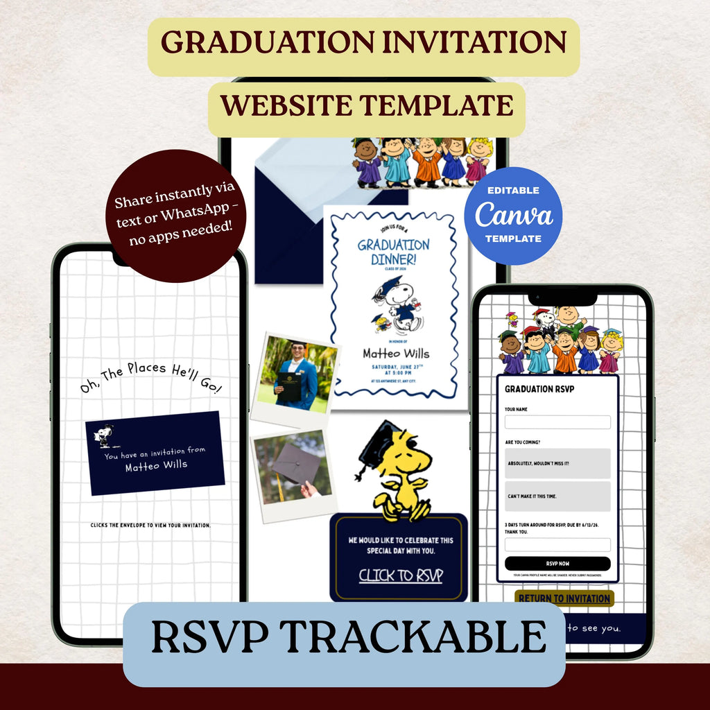 Snoopy Graduation Celebration Website