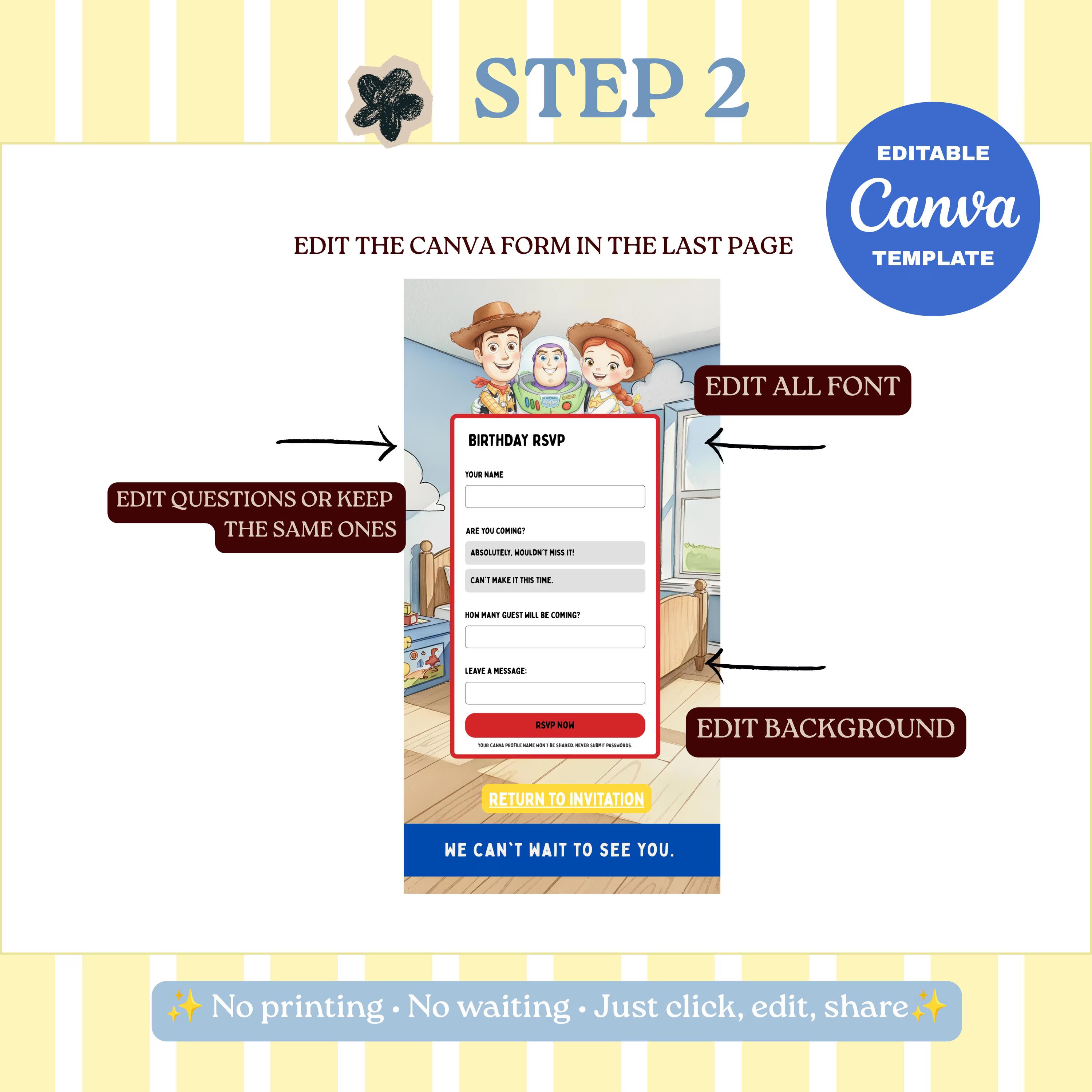 Boy Story Birthday Celebration Website