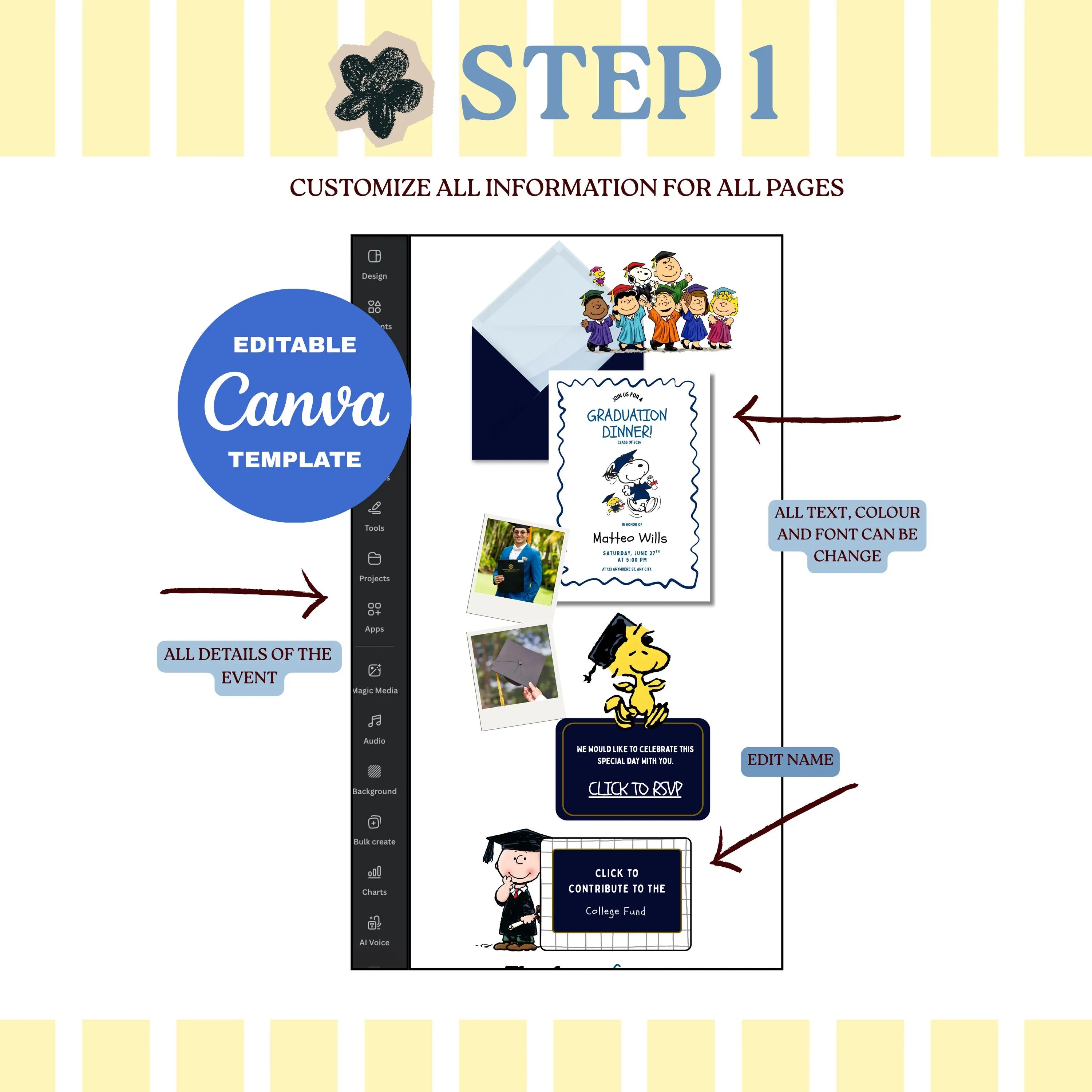 Snoopy Graduation Celebration Website