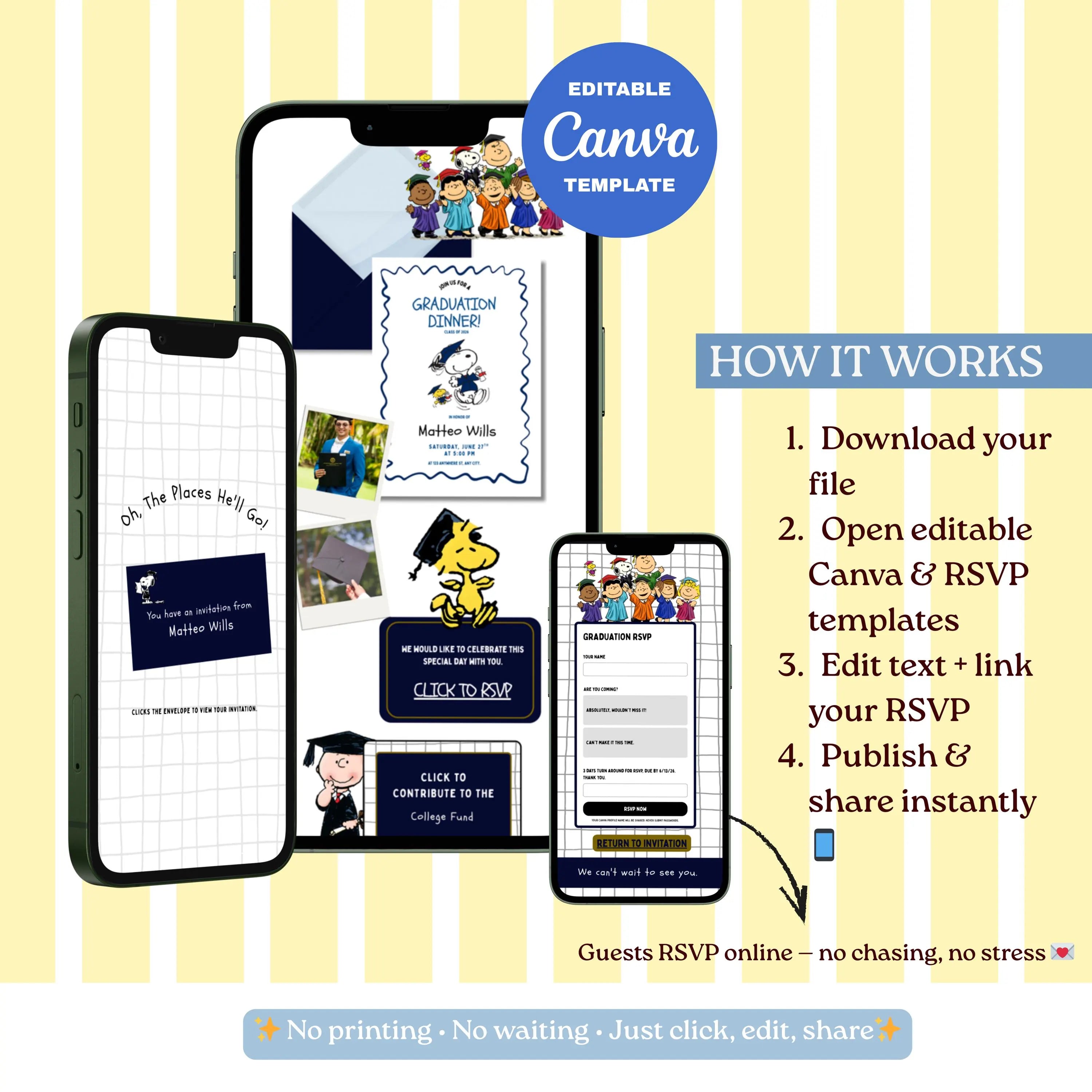 Snoopy Graduation Celebration Website