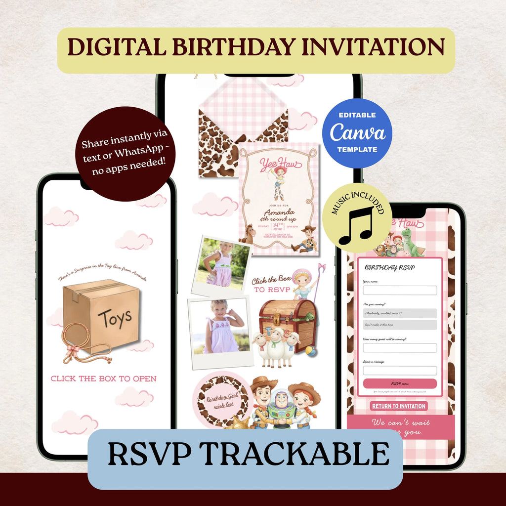 Little Cowgirl Birthday Celebration Website