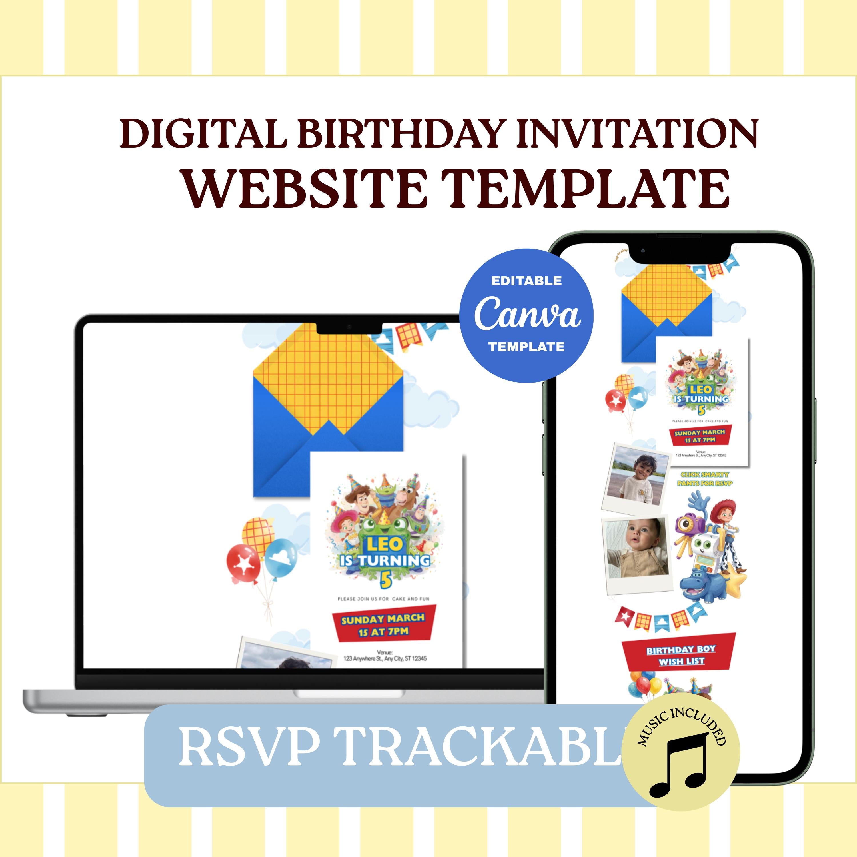 Boy Story Birthday Celebration Website