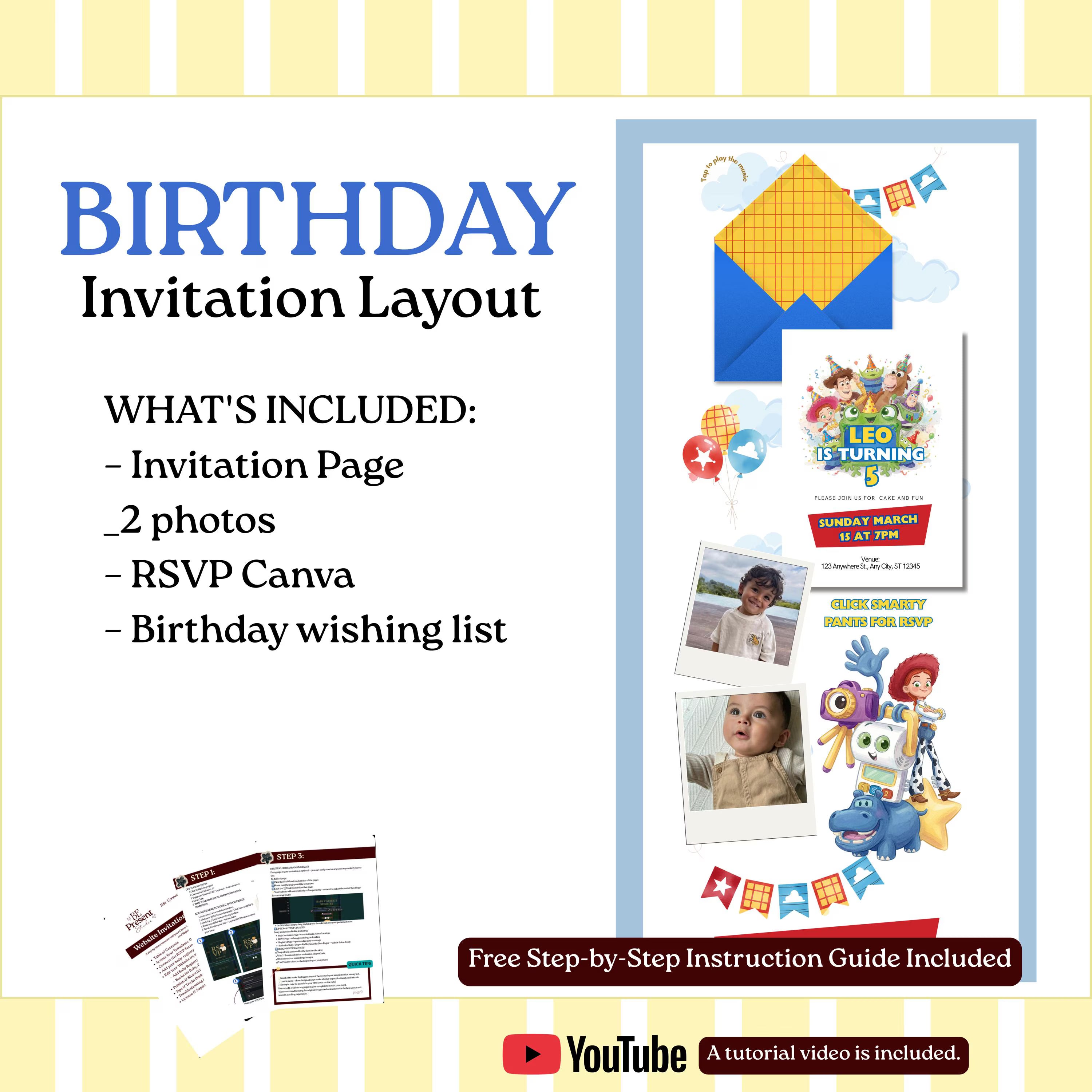 Boy Story Birthday Celebration Website