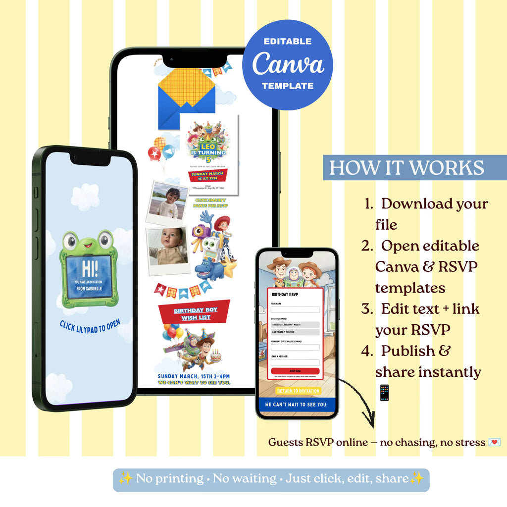 Boy Story Birthday Celebration Website