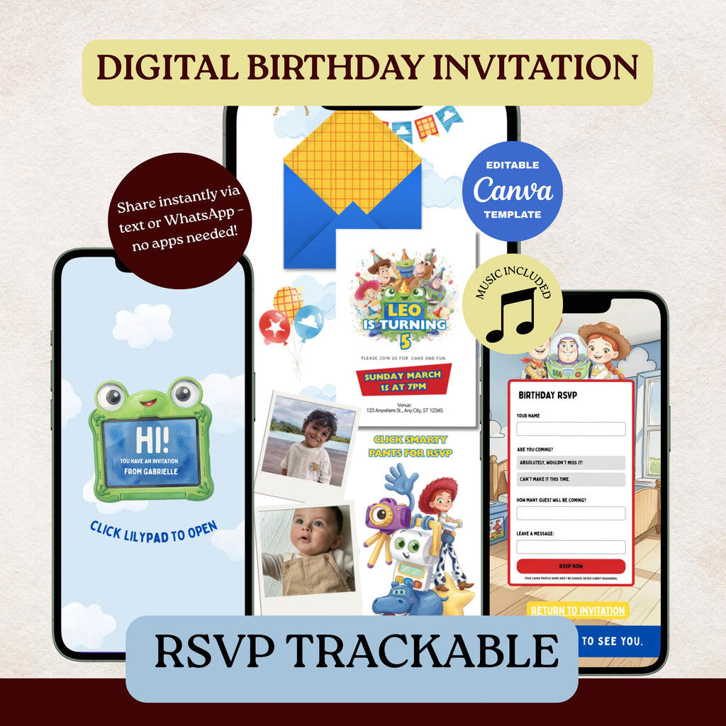 Boy Story Birthday Celebration Website