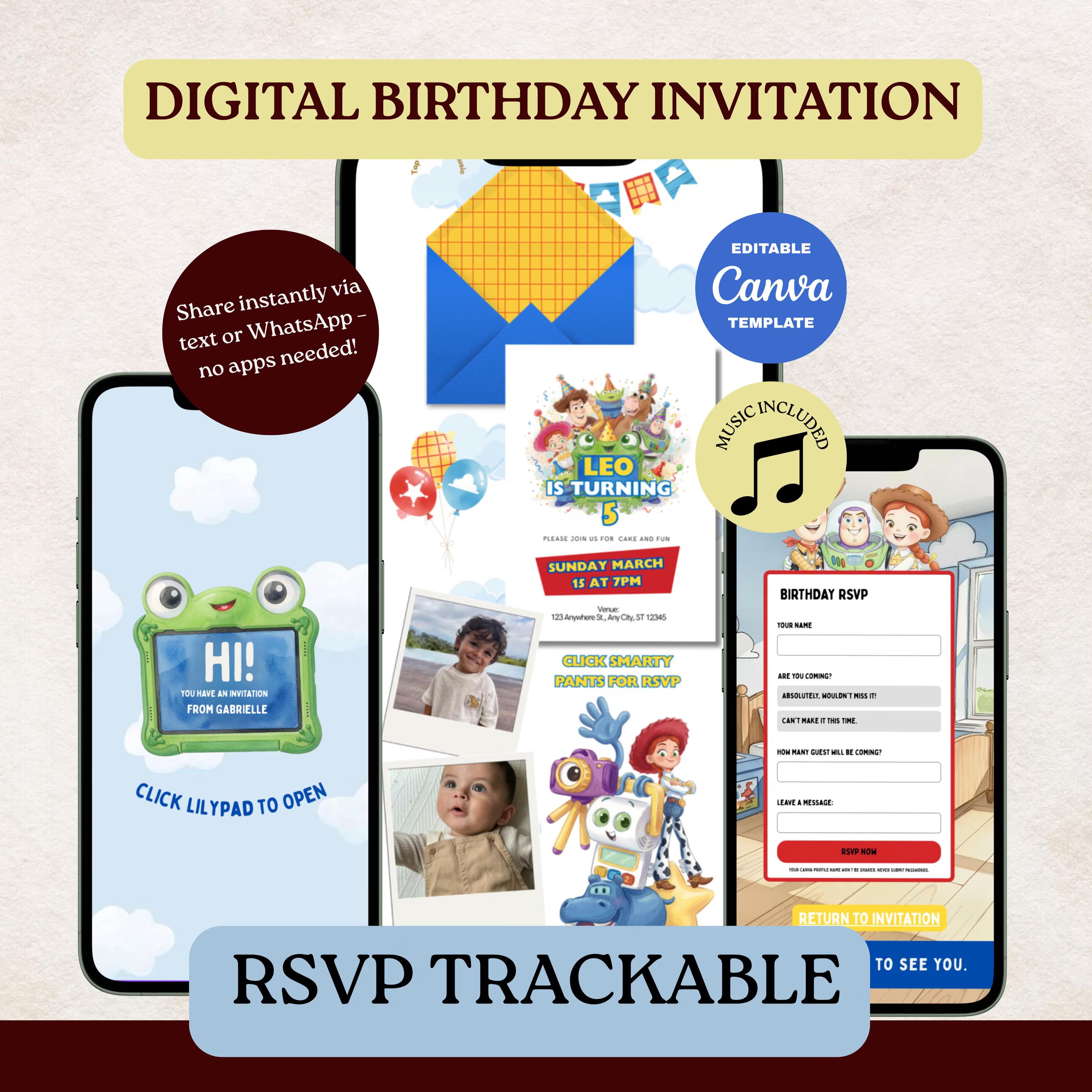 Boy Story Birthday Celebration Website