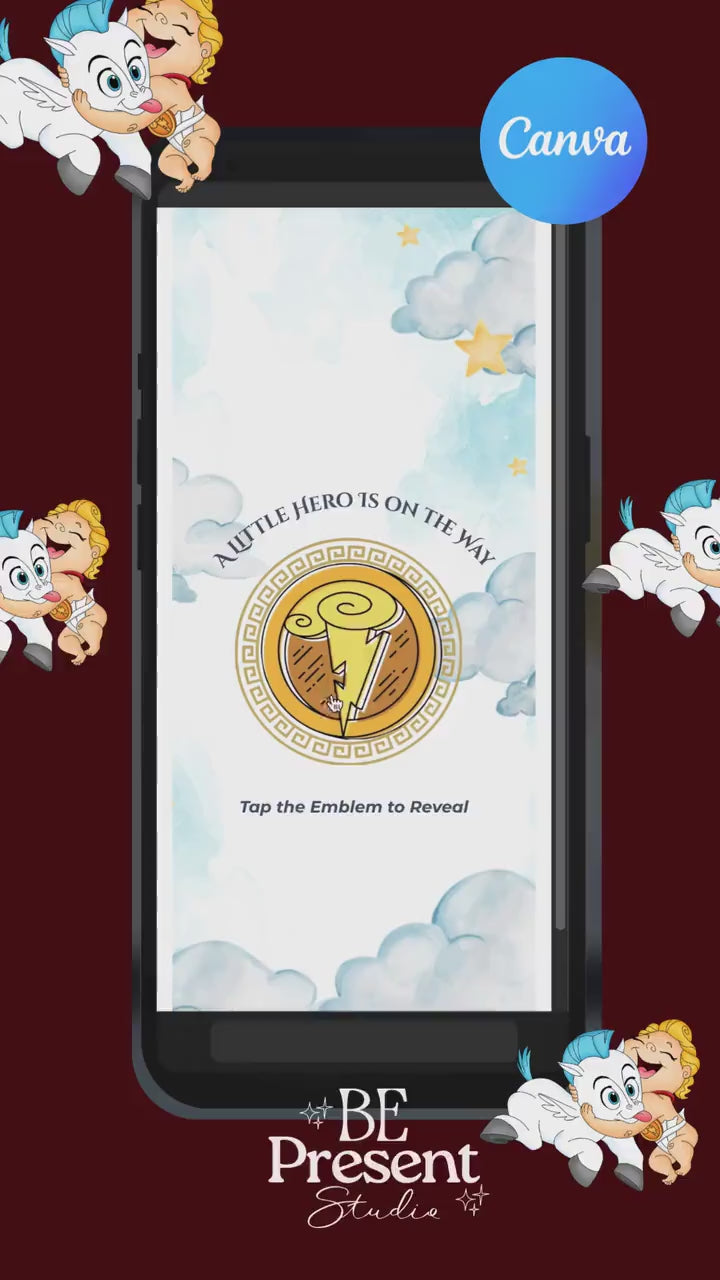 Baby Hercules Baby Shower Website Template with RSVP  Editable Canva  A Little Hero on the Way
